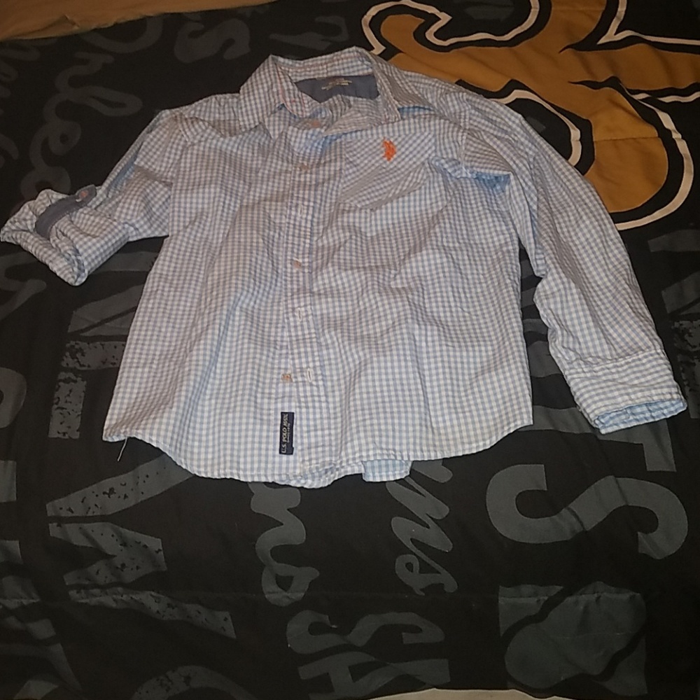 L baby blue dress shirt